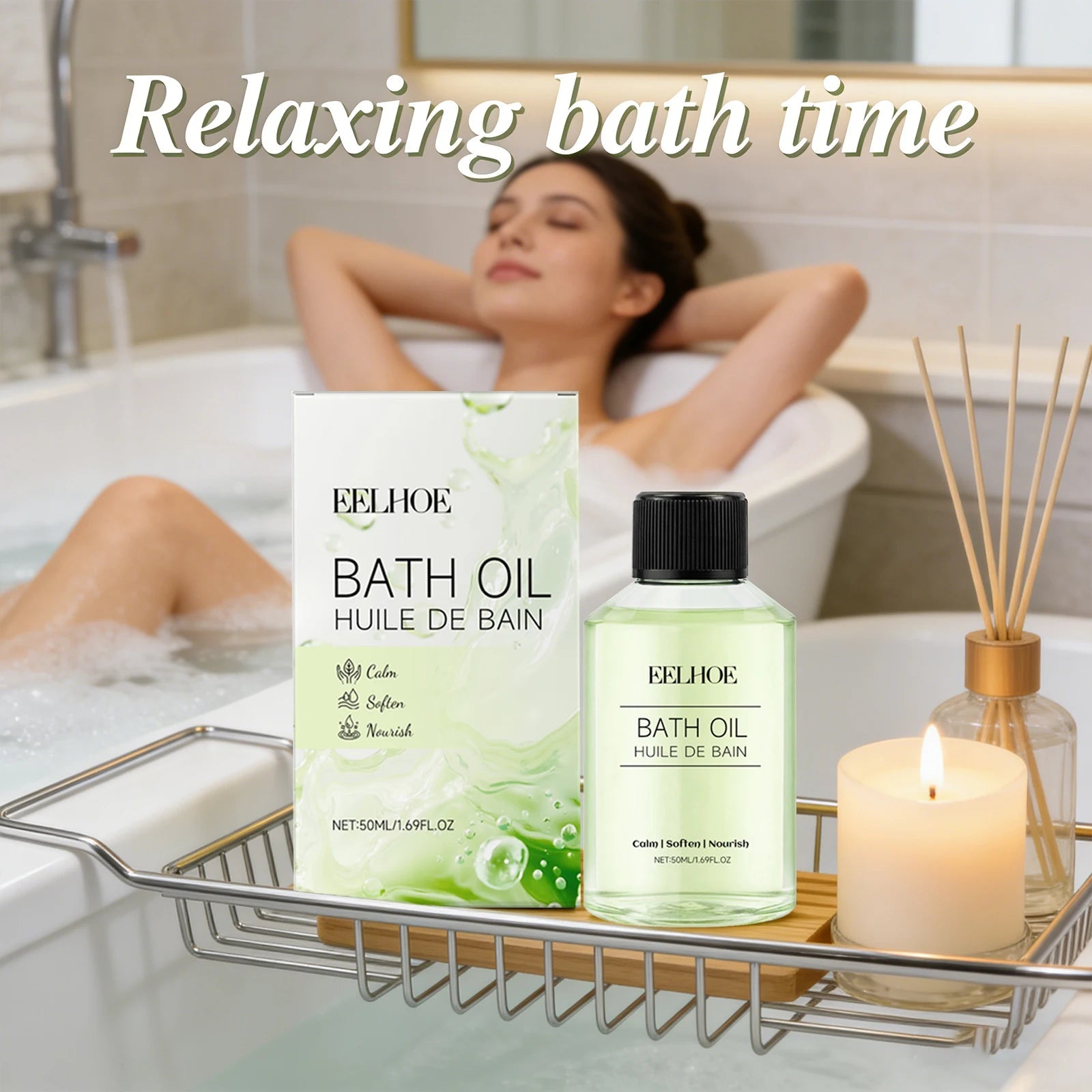 Moisturizes Bath Oil Remove Dirt Soothes Muscles Relieve Stress Promotes Relaxation Long Lasting Fragrance Body Care Shower Oil Halalzen
