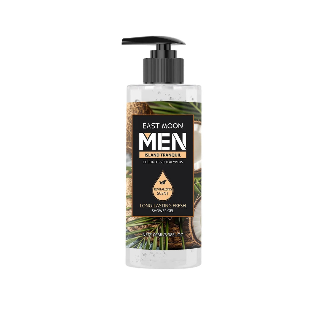 Men's Eucalyptus Coconut Body Wash Deep Cleansing Shower Gel Refreshing Scent Long Lasting Fragrance Oil Control 100ml Halalzen