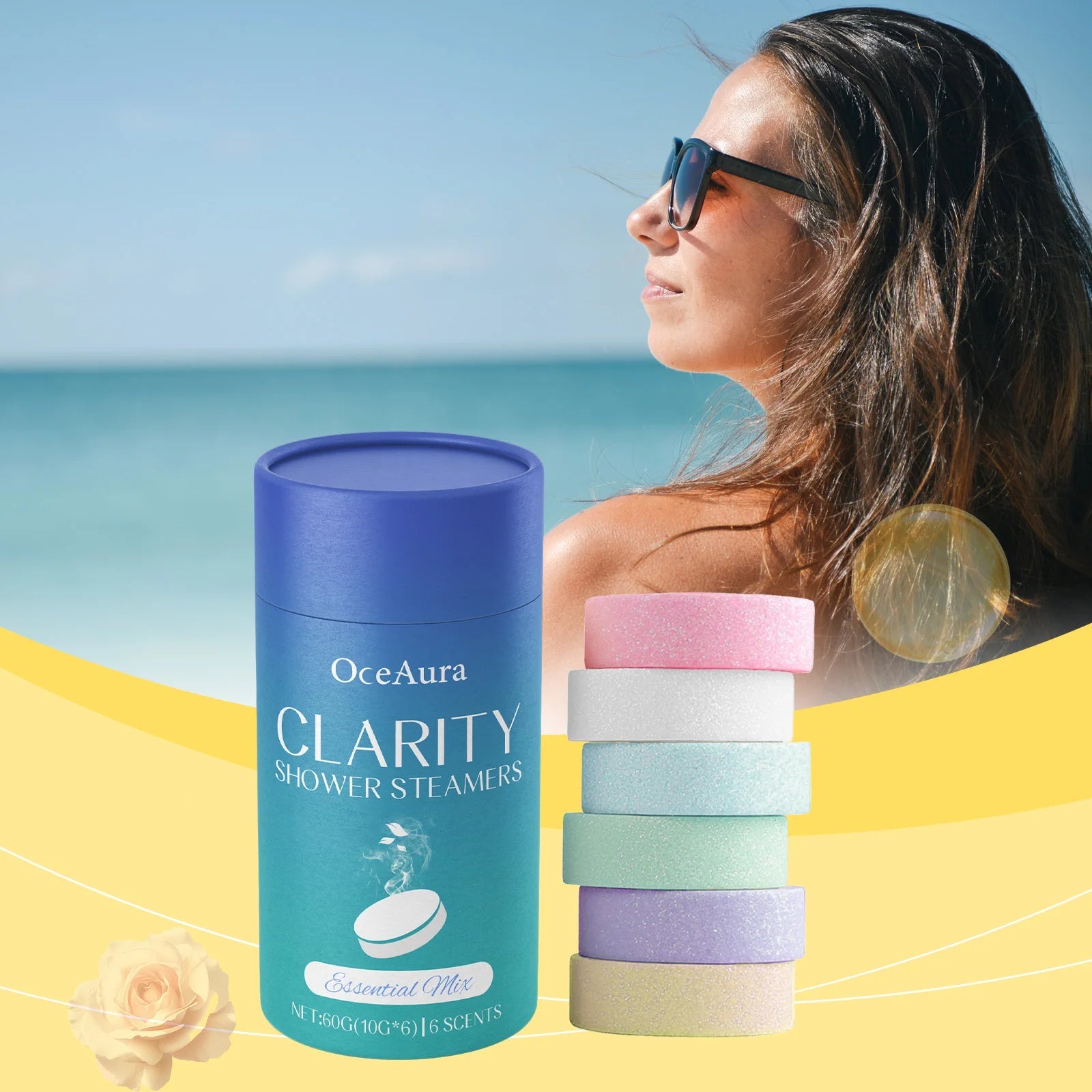 Aromatherapy Shower Tablets - Gentle Cleansing & Deep Moisturizing, Long-Lasting Fragrance, Lightens & Nourishes Skin Halalzen
