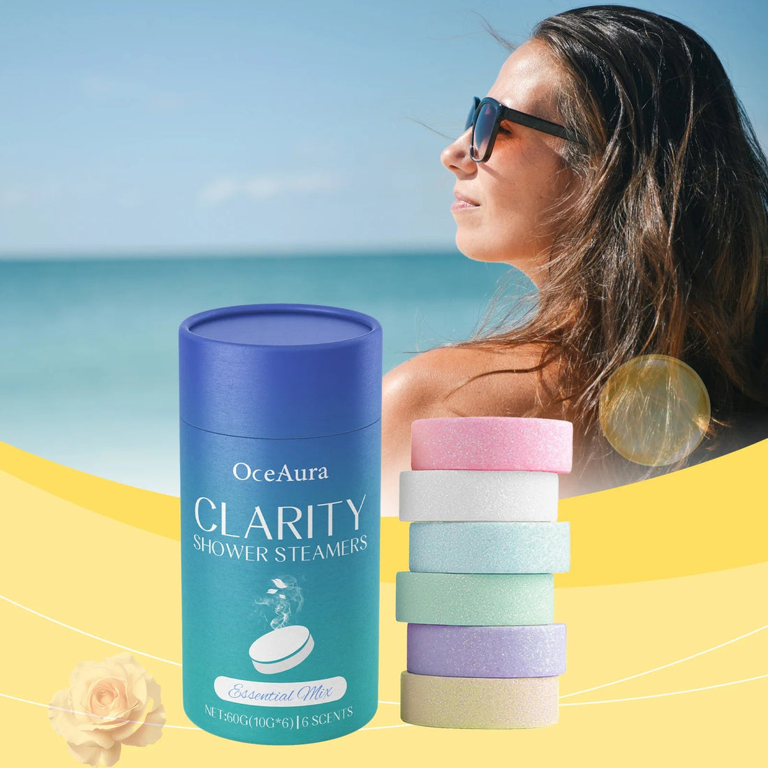 Aromatherapy Shower Tablets - Gentle Cleansing & Deep Moisturizing, Long-Lasting Fragrance, Lightens & Nourishes Skin Halalzen