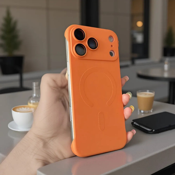 iPhone 17 Air 16 15 14 Plus 13 12 11 17 Pro Max için Magsafe Şarjlı Çerçevesiz PC Telefon Kılıfı Ultra İnce Mat Mıknatıslı Kapak