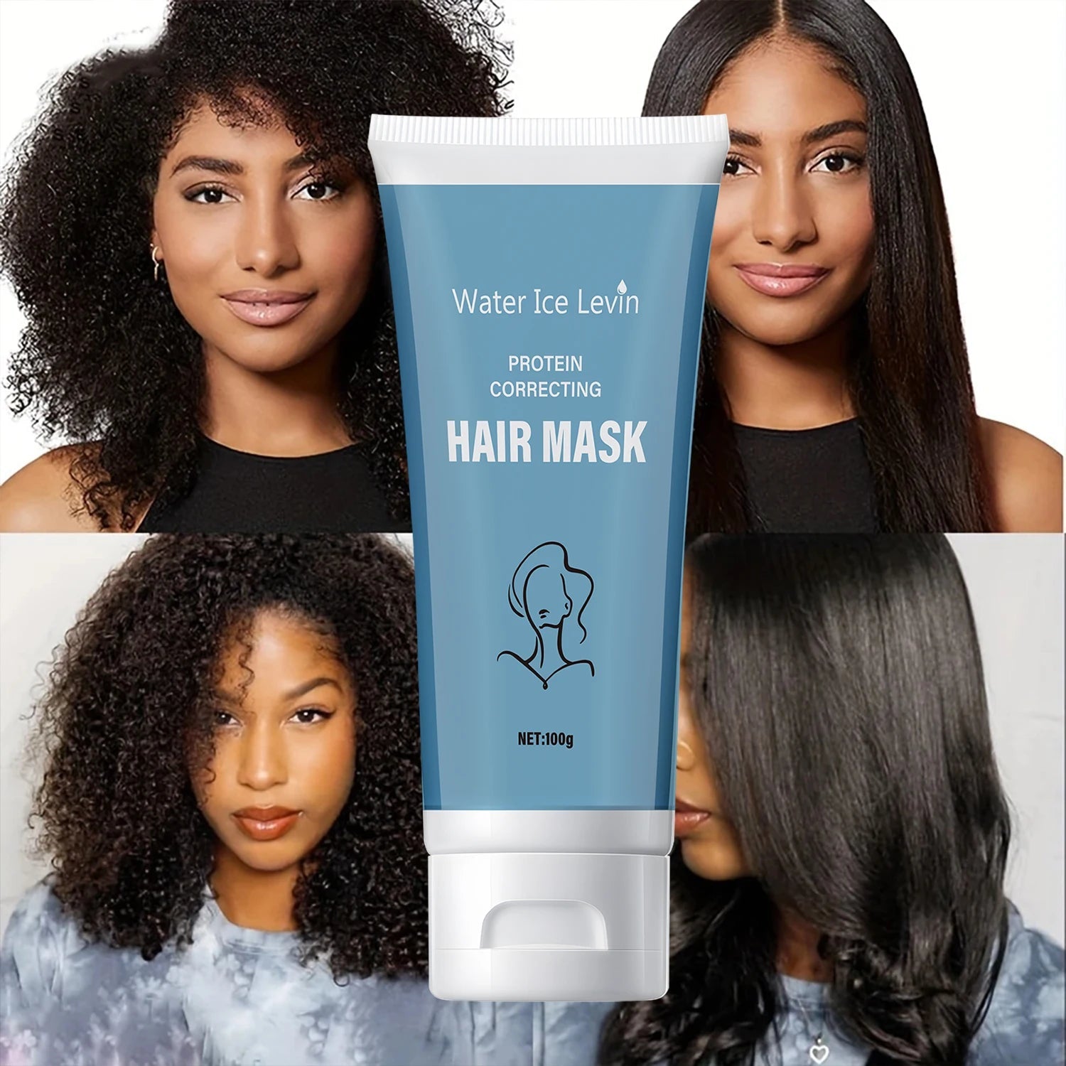 Keratin Hair Mask, Moisturizes and Moisturizes Hair, Smoothes Straight Hair, Softens Damaged and Frizzy Hair, Makes Moisturizes and Smoothes Hair, Suitable for All Hair Types Halalzen