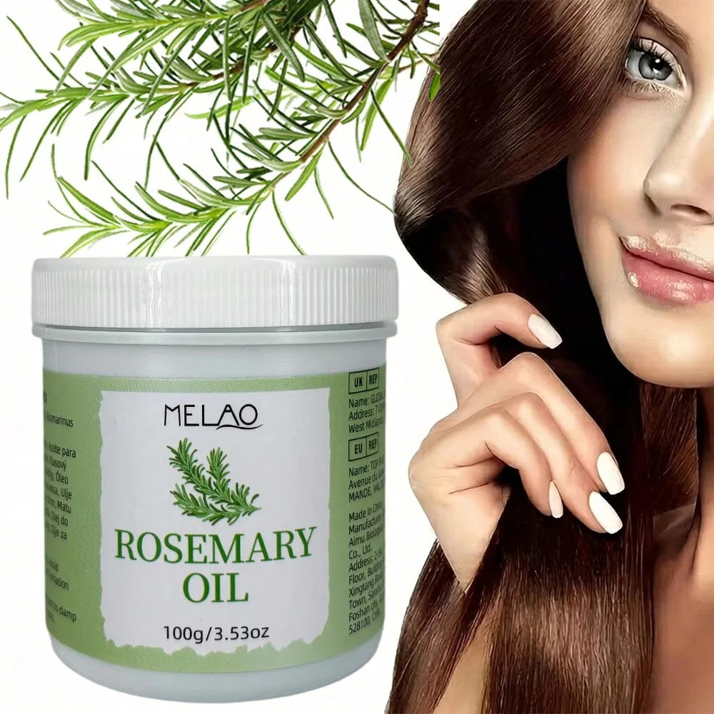 Rosemary Oil for Hair, MELAO Pure Rosemary Oil, Nourishes Scalp & Strengthens Hair, Promotes Healthy Hair, Adds Shine & Softness