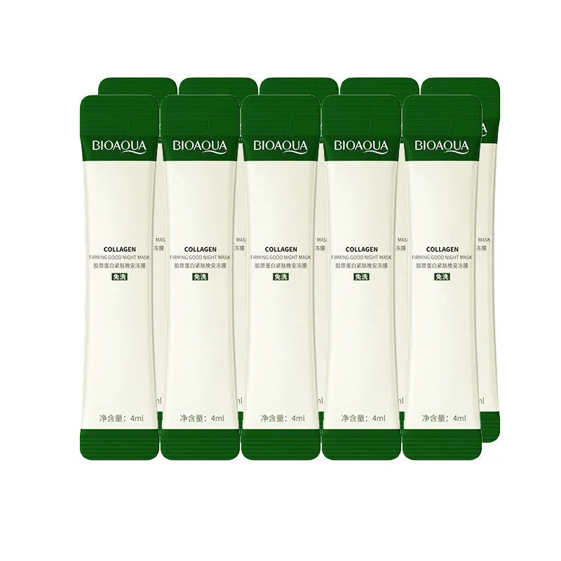 10/20/30pcs BIOAQUA Collagen Sleeping Facial Masks Moisturizing Nourishing Anti-aging Sleeping Face Mask No-wash Masks for Face