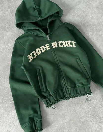 Harajuku Y2K American Fashion Gothic Letter Slim tailor Hoodie woman Street Hip-Hop Versatile Casual Loose Sweatshirt Hot Girl