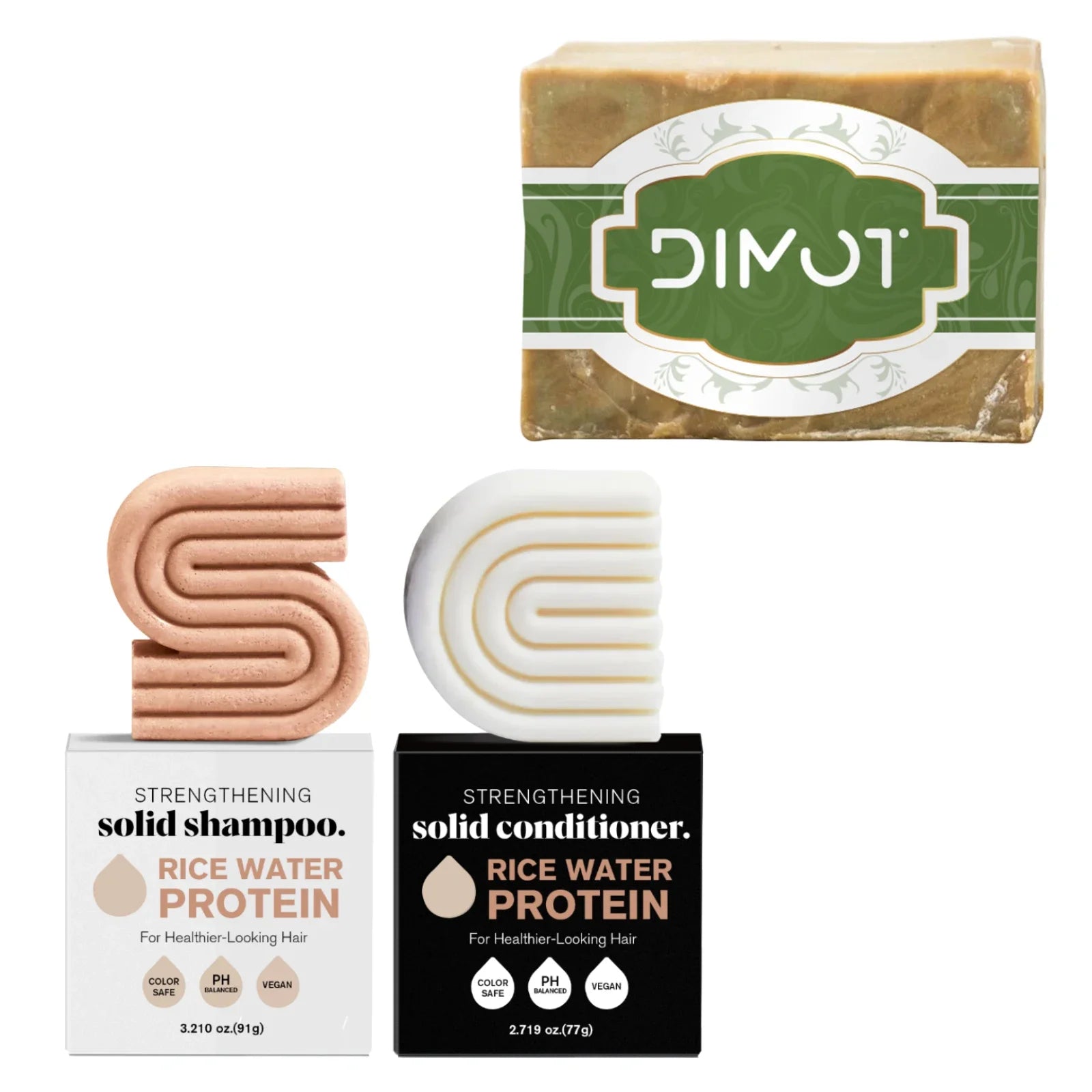 Handmade Olive Oil Cleansing Bar 200g - For Sensitive Skin, Gently Cleanses Face, Body & Hair While Providing Light Moisture. Halalzen