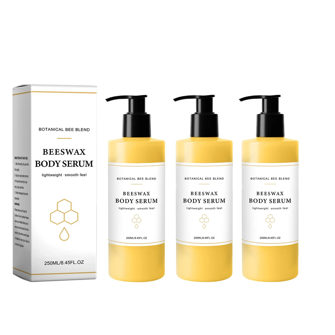 250ml BeesWax Body Serum Body Oil Moisturizer Lightweight Wet Skin Formula for Soft, Radiant Skin Natural Antioxidant-Rich Serum