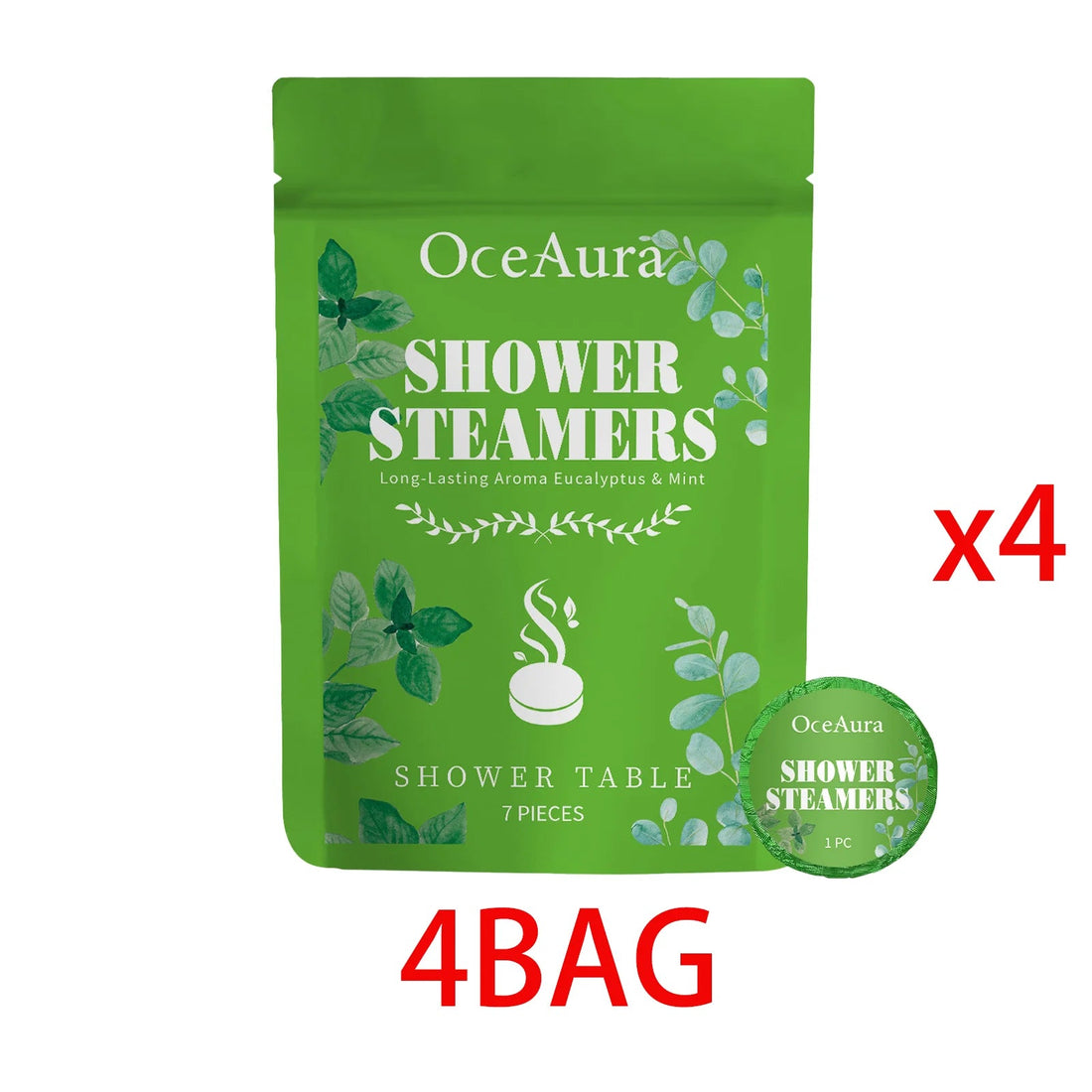 Mint Aromatherapy Shower Tablets Refreshing Soothing Fatigue Stress Relief Assisting Sleep Cleaning Moisturizing Shower Steamer Halalzen