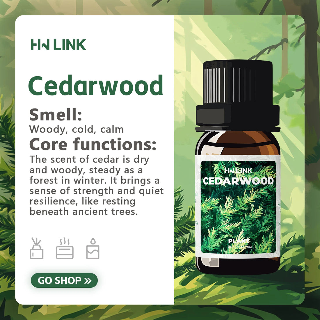 Pure Cedarwood Essential Oil 10ml Pure Natural Cedarwood Oil For Home Diffusers, Humidifier