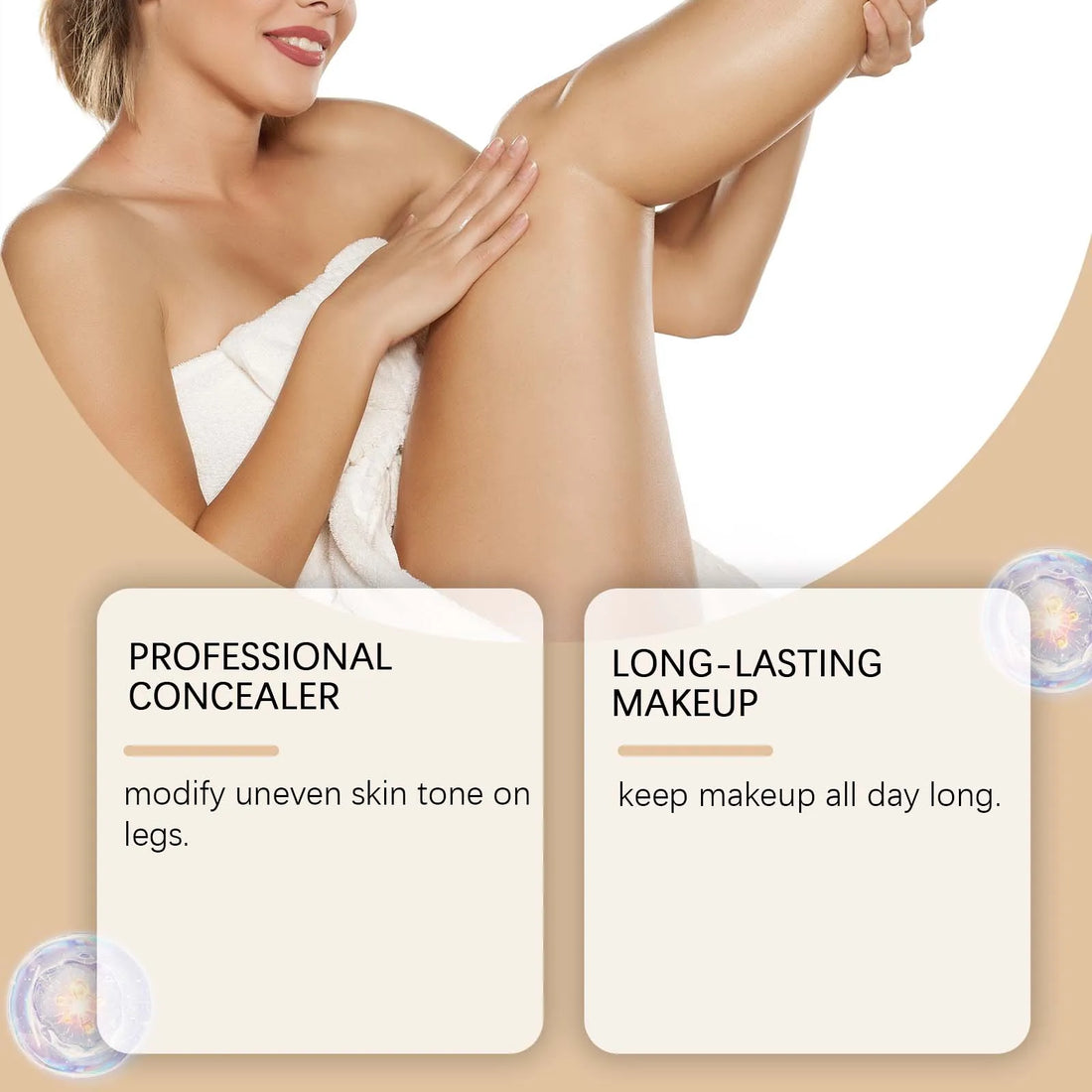 100g Leg Makeup Cream Even Skin Tone Body Foundation Waterproof Long Lasting Body Concealer Cream Natural Color Leg Makeup Fresh