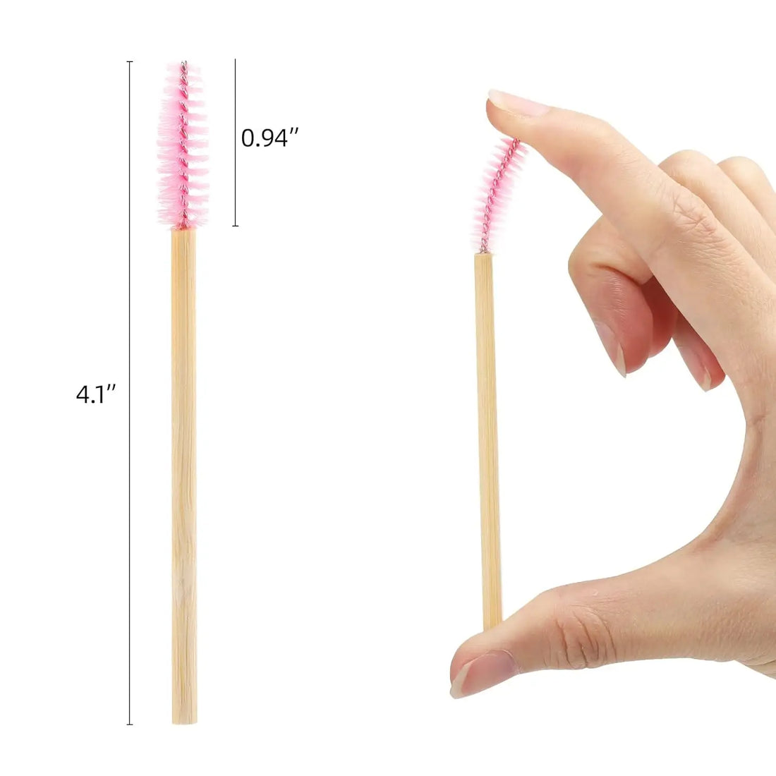 50/100/300pcs Eyebrow Eyelash Brushes Wooden Eyelash Spoolies Mascara Wands Lip Applicator for Eyelash Extension Makeup Tool