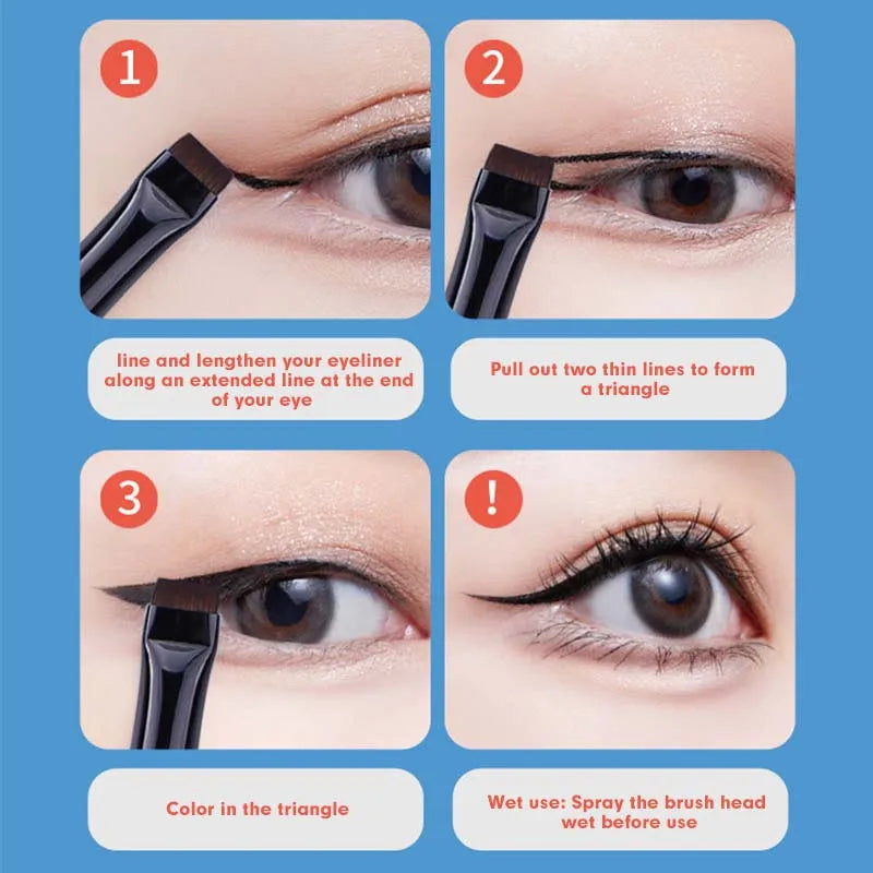 1/2pcs Blade Makeup Brushes Eyebrow Eyeline Brush Angled Flat Finer Cosmetic Brush Professional Liner Brow Make Up Tool Halalzen