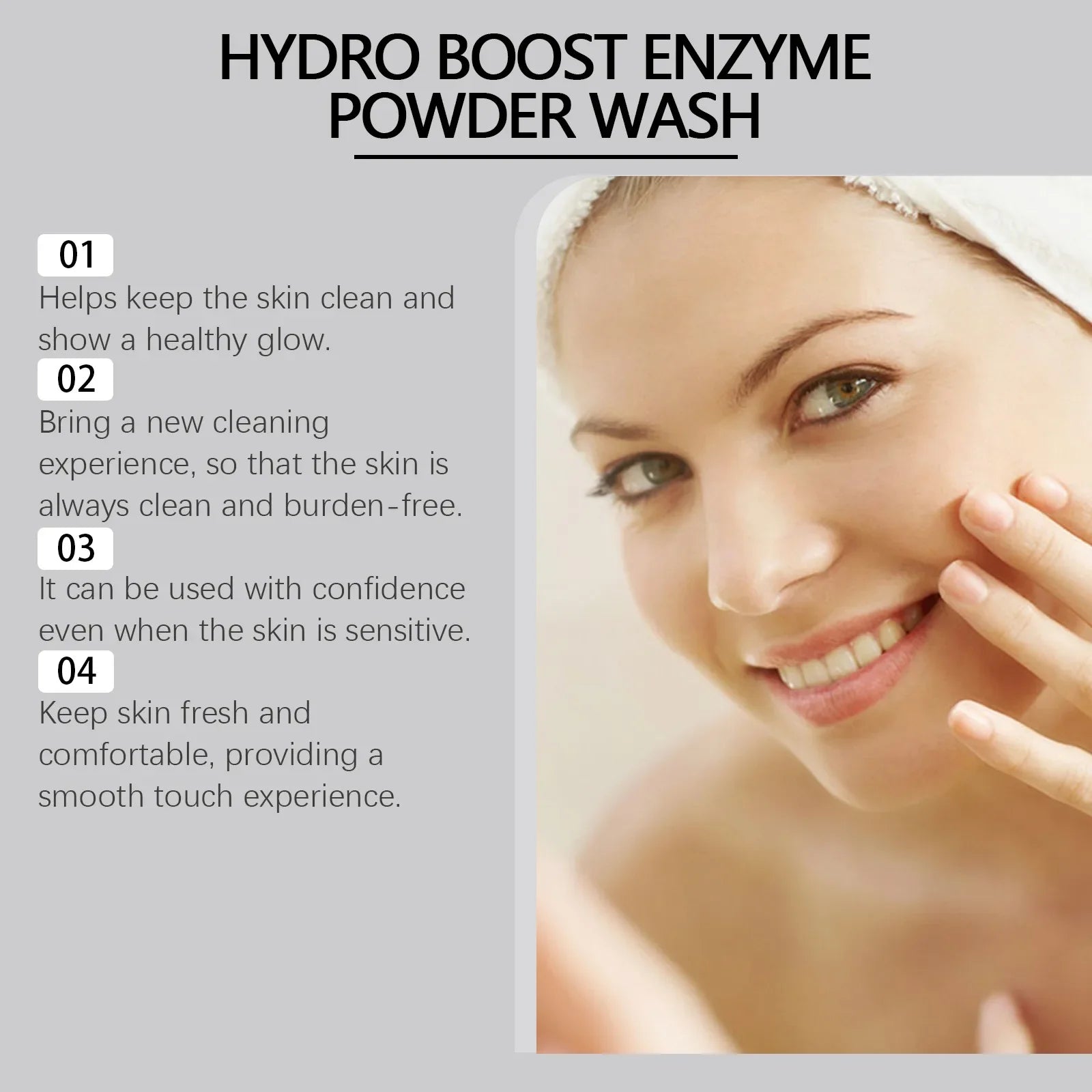 Enzyme Face Powder Wash Skin Oil Control Clean Facial Pores Remove Blackheads Pimples Refreshed Enzyme Face Cleanses Flour Halalzen