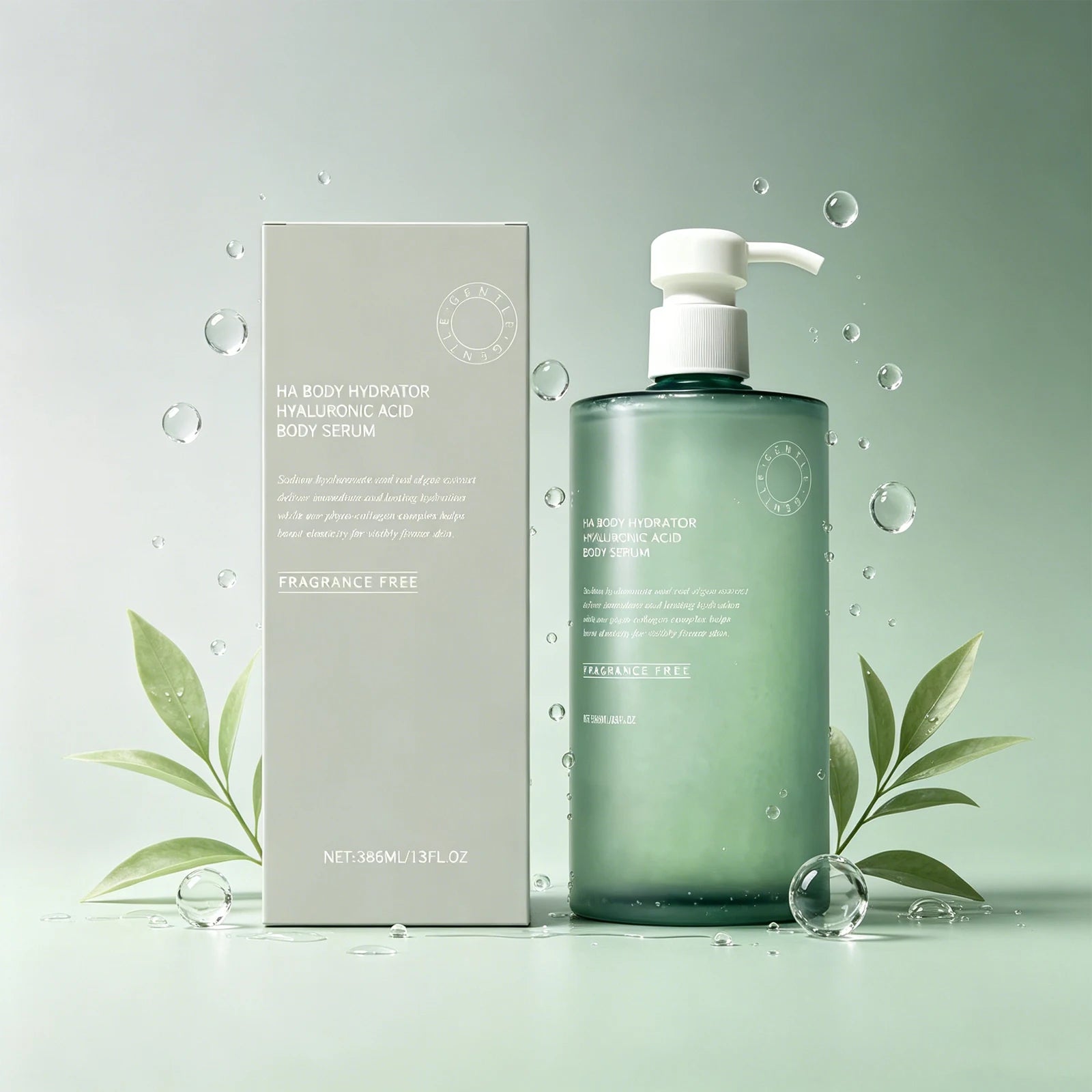 AMZ 386ml Hyaluronic Acid Body Essence Moisturize and Nourish the Body Skin, Elastic, Soft, Smooth, Refreshing and Non-Sticky
