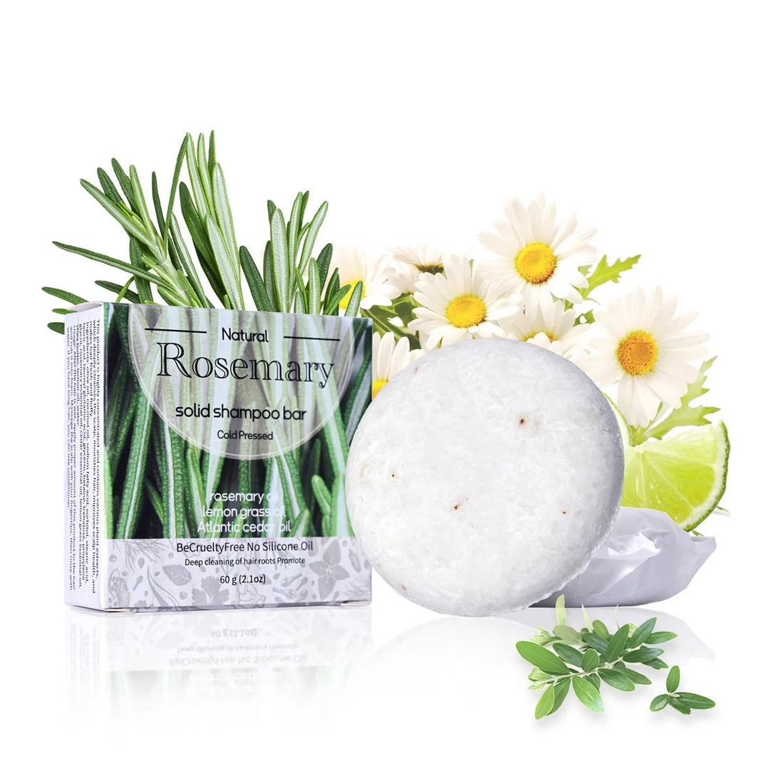 XF+60g Rosemary Essential Oil Shampoo Soap Natural Herbs Relax Care Repair Moisturizing Function Home Halalzen