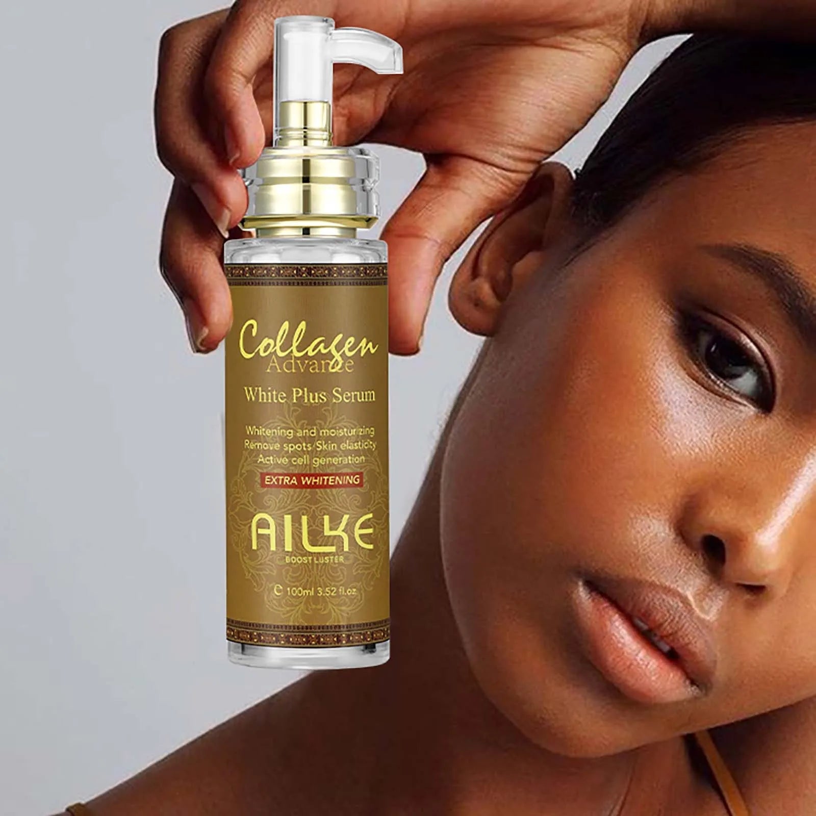 AILKE Skin Whitening Face Serum, Reduce Spots, Moisturizing, Even Skin Tone, With Organic Collagen, Skin Lightening Body Serum Halalzen