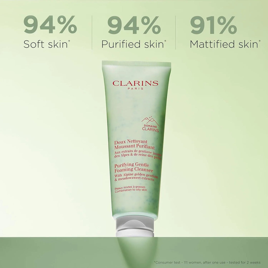 Clarins Purifying Gentle Foaming Face Cleanser, Cleanses, Purifies, Softens and Mattifies, Combination To Oily Skin Types, 125ml Halalzen