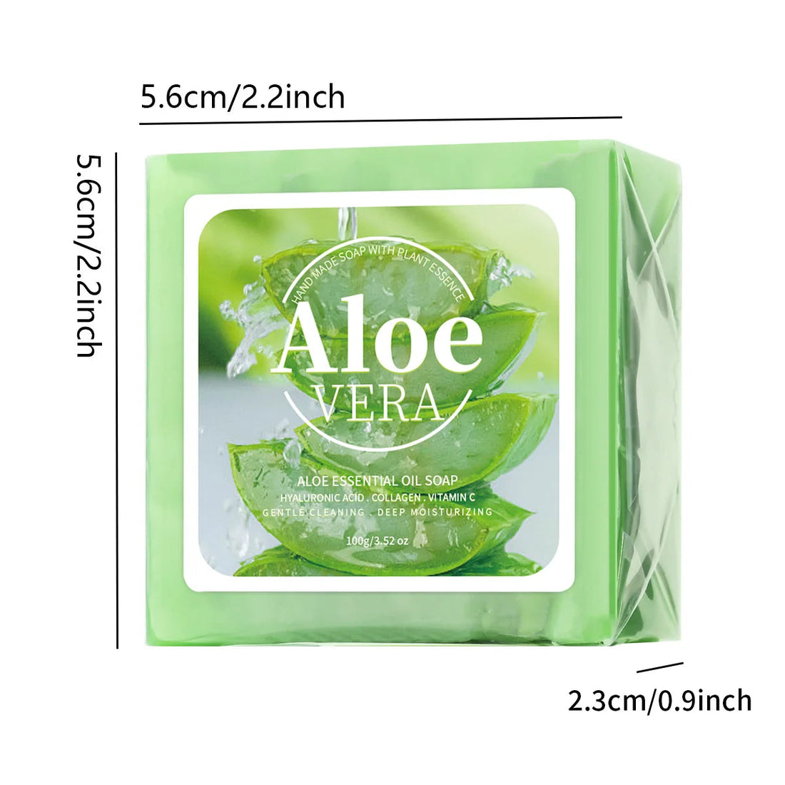 100g B+Aloe Olive Oil Soap Herbal Glycerin Natural Soap Handmade Skin Deep Cleaning Whitening Solid Soap Halalzen
