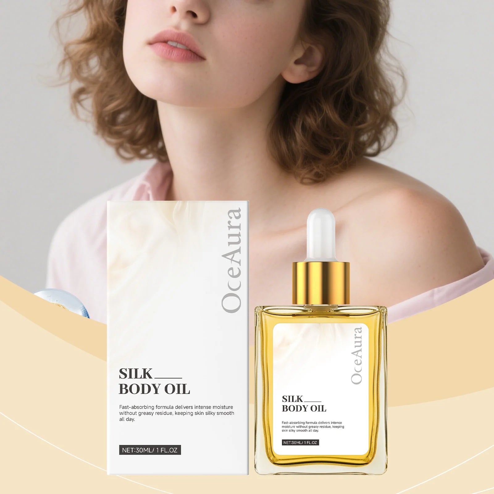 Improved Dry Silk Softening Body Oil Exfoliating Refreshing Moisturizing Non-Greasy Skin-Friendly Soft Easily Absorbed Body Oil