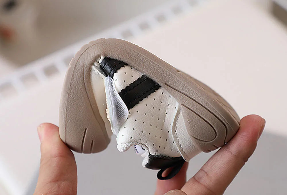 2025 Fashion Toddler Shoes For Baby PU Leather Infant Girl's Sneakers Soft-soled Ergonomics Newborn Boy's Sport Shoes First Step