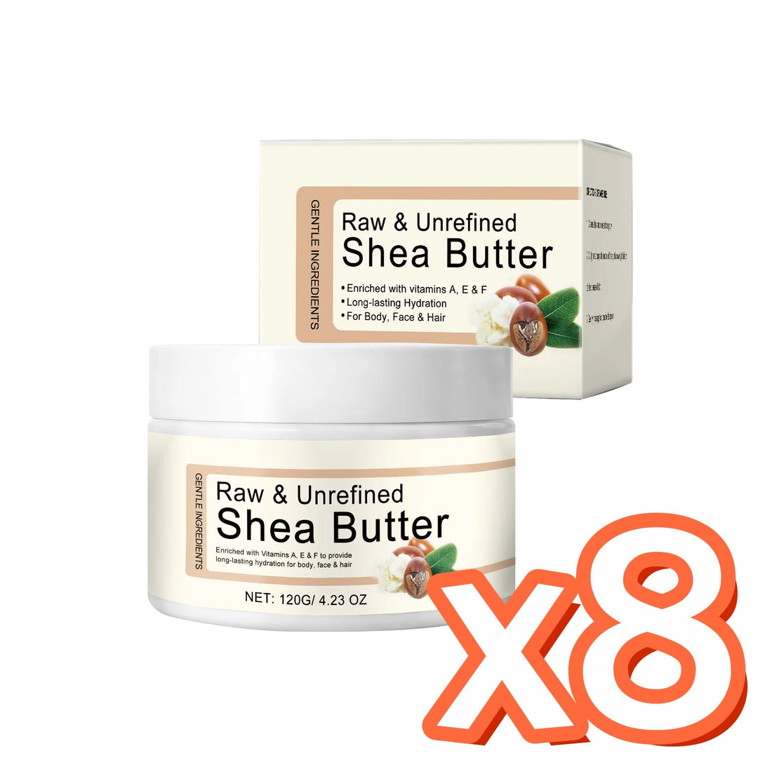Natural Shea Butter Cream Improve Dry Skin On Legs Arms Deep Hydrating Moisturizing Skin Cracks Organic Face Body Moisturizer