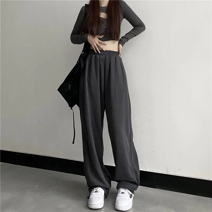 Harajuku Wide Leg Cargo Pants Women Letter Print Punk Streetwear Y2k Pantalones Mujer Korean Fashion Joggers Sweatpants