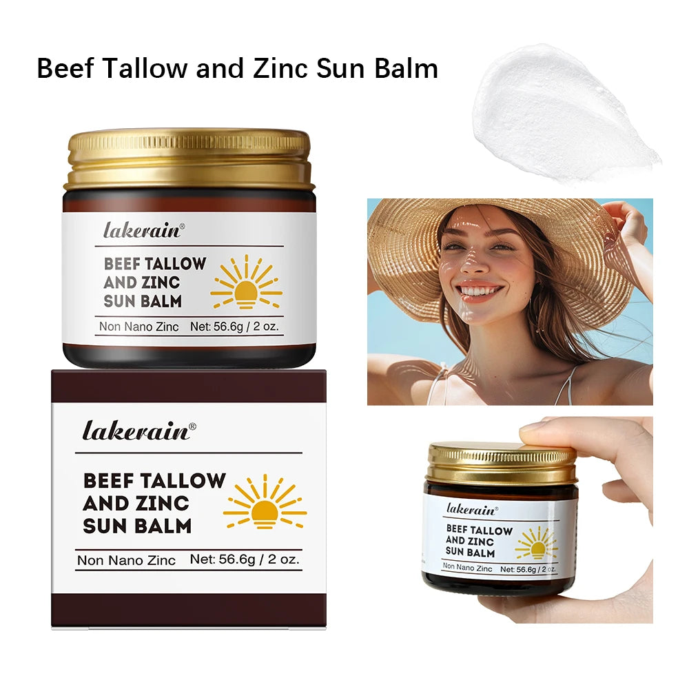 Sunscreen Makeup Beef Tallow and Zinc Sun Balm Sun Protection Moisturizing and Antioxidant Care for Your Skin Halalzen