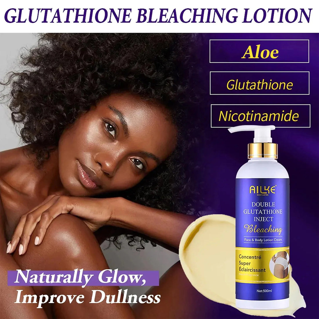AILKE Whitening Skin Care Set, Reduce White, Dark, and Black Spots, Moisturizing, Clean Skin, Lightening for All Skin Types Halalzen