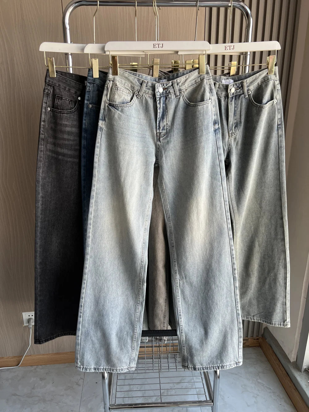 Z1975 straight height waist long jeans 2025 traf Autumn/Winter New Wash Product y2k Classic  Jeans for women