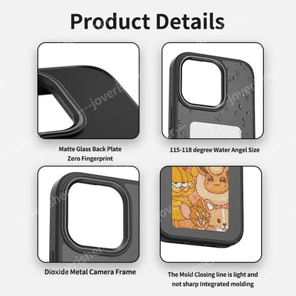 NFC 4 Color Phone Case For iPhone 15 14 13 Pro Max DIY Personalized Custom Cases E ink Screen Phone Cover Protection Cartoon