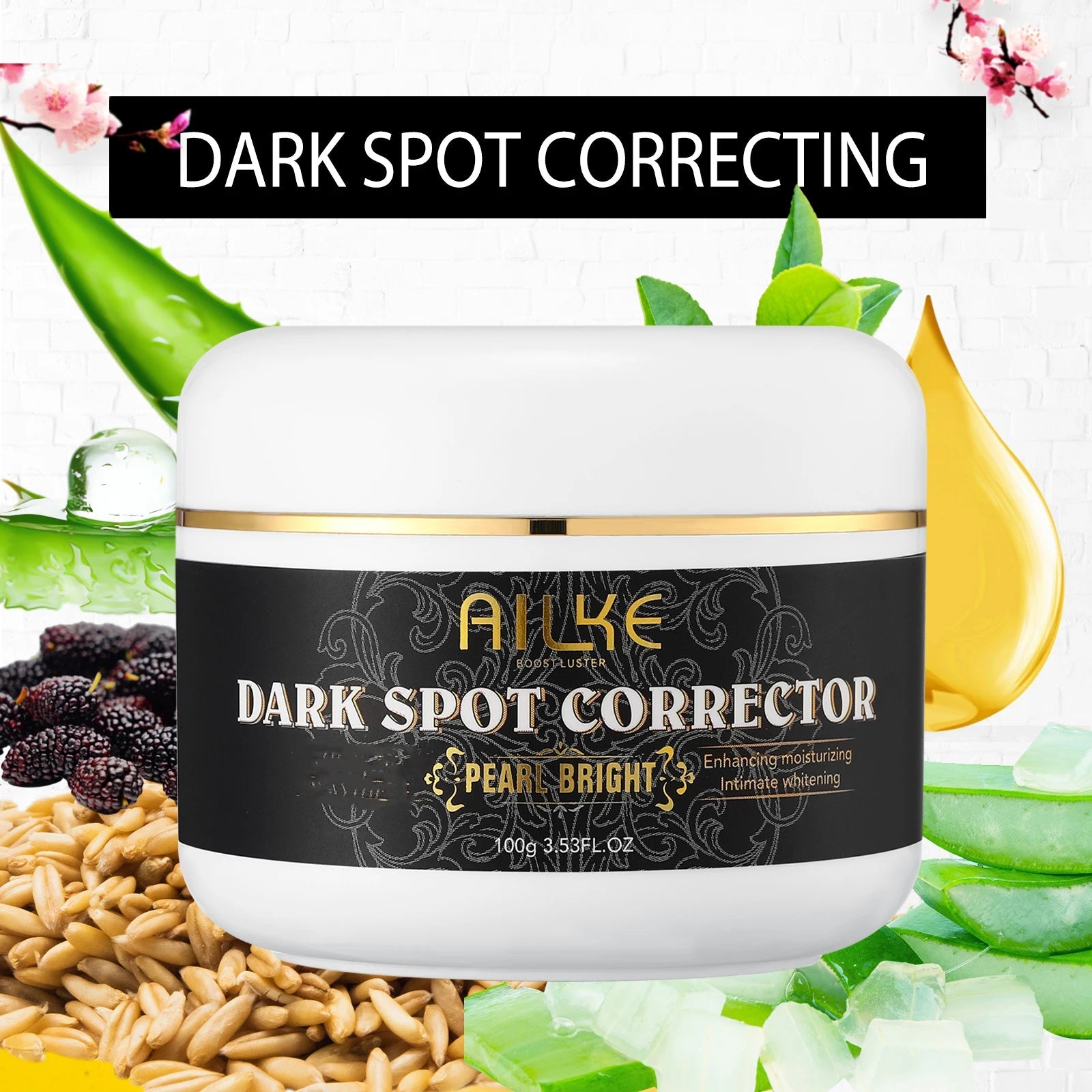 AILKE Collagen Lightening Kit, Cleansing, Moisturizer, Hydration, Dark Spots Removal Cream, Whitening, Brightening Body Lotion Halalzen