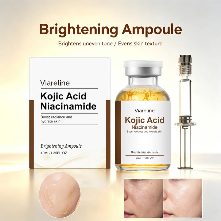 Niacinamide Brightening Ampoule Serum Face Hydrating Even Tone Nourishing Brightening Essence Kojic Acid Dark Spot Corrector