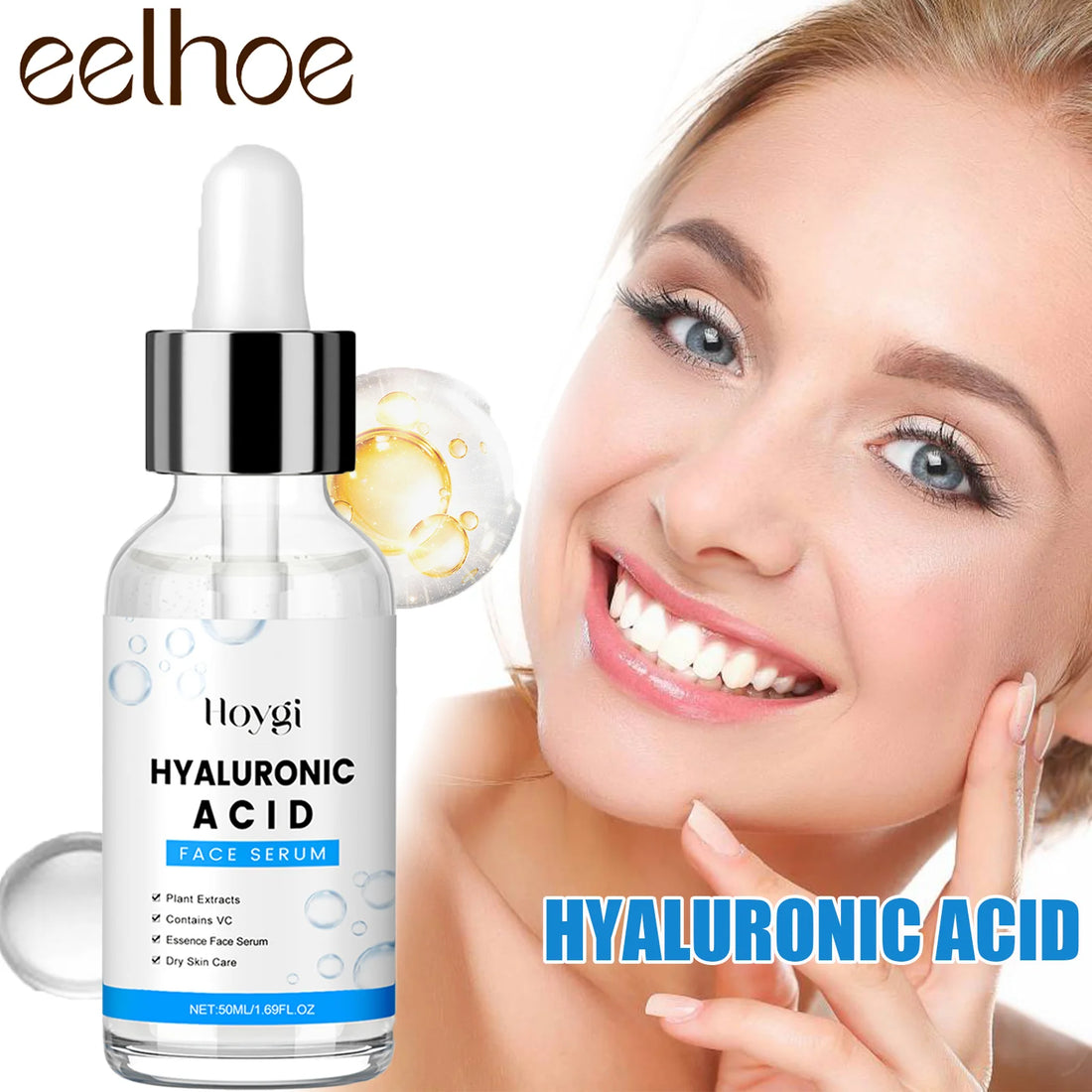 Hyaluronic Acid Serum 50ml Anti Aging Face Serum With Centella Asiatica Deep Hydration For Glowing Skin For Fine Lines Wrinkles