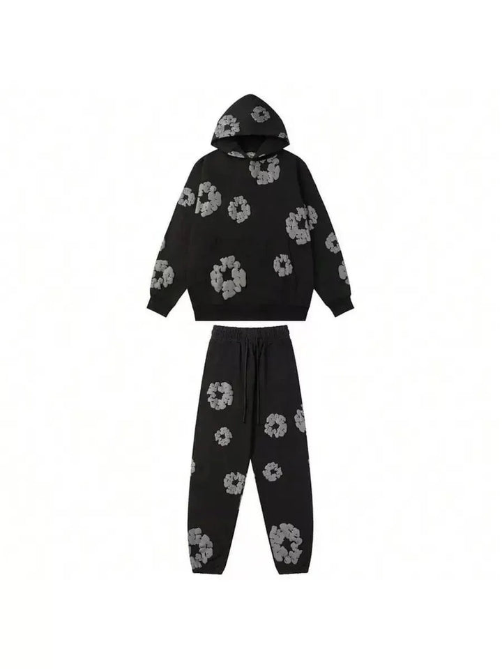 DENIM TEARS brand hot selling new fashionable cotton foam printed hoodie, European and American trendy men's sports suit HALALZEN