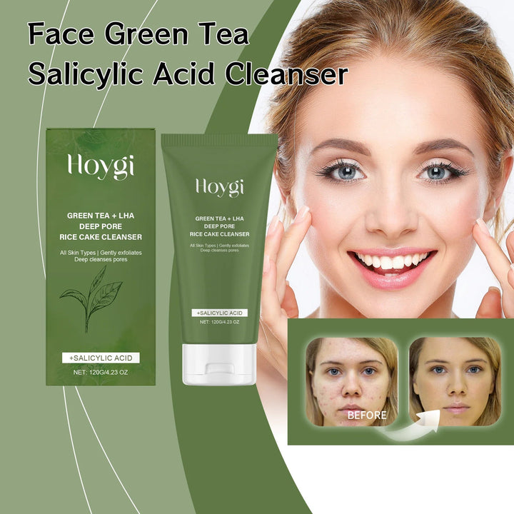 Green Tea Salicylic Acid Facial Cleanser Gently Clean Pores Moisturize Without Tightening Improve Acne Cleanse Refresh Care Halalzen