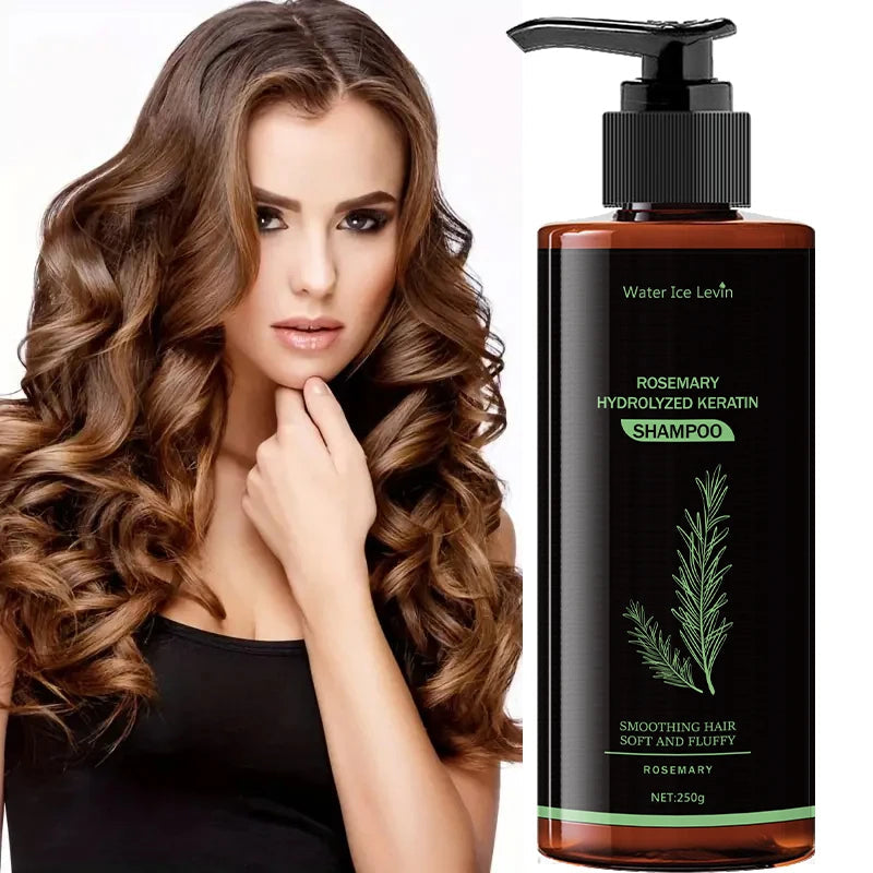 Rosemary Keratin Shampoo - Fresh and Non-Greasy, Rich in Rosemary Extracts and Amino Acids, Healthy Hair, Enlarged Volume, Care for Every Hair Halalzen