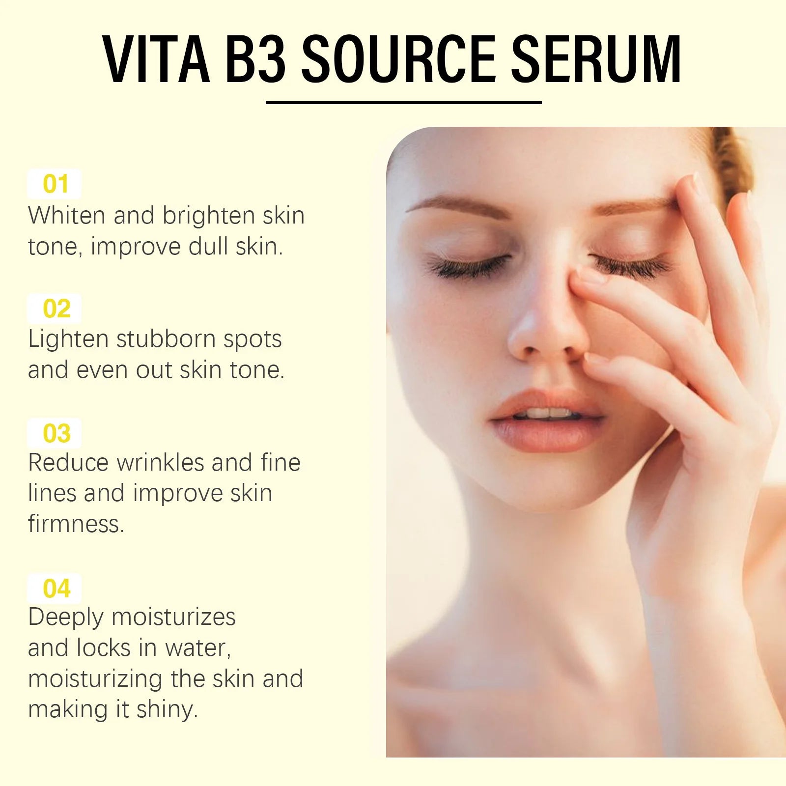 Niacinamide Face Serum Dark Spots Removal Brightening Rejuvenating Fade Melasma Hydrating Anti Wrinkle Vitamin B3 Essence