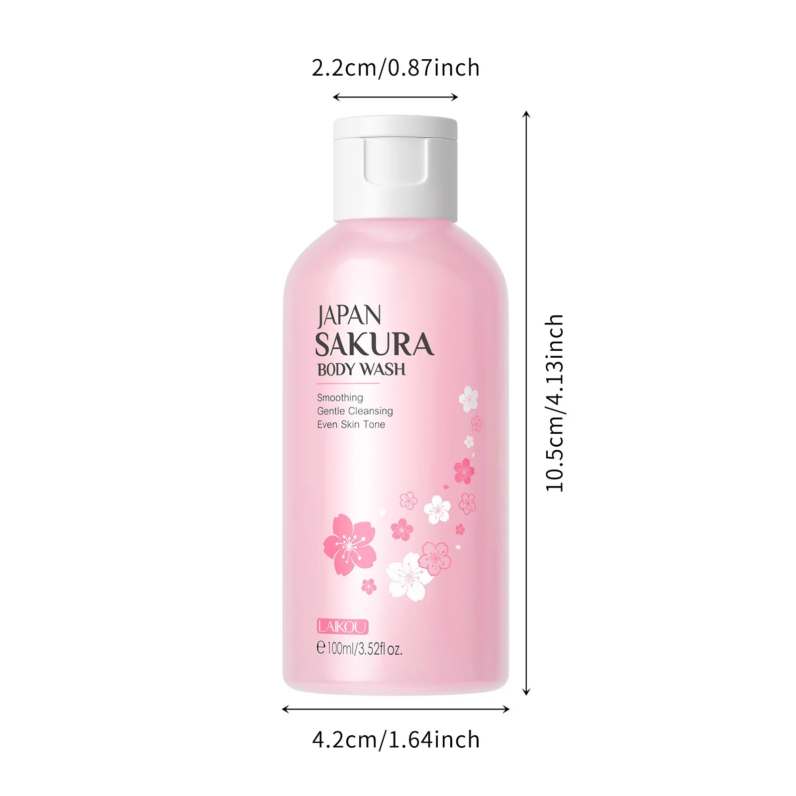 LAIKOU Sakura Shower Gel Long Moisturizing Smooth Long Lasting Fragrance Gentle Foam Body Cleansing Bath Product 100ml Halalzen