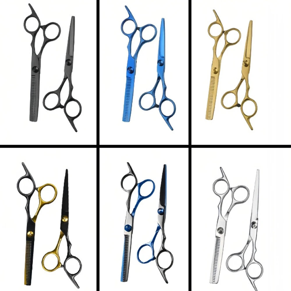 Professional Hair Cutting Scissors, Home Hair Cutting Barber/Salon Thinning Shears, Stainless Steel Hairdressing Styling Tool