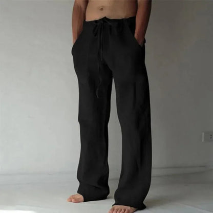 ropa hombre baggy pants Men's Cotton Linen Casual Pants Breathable Trousers Fitness Streetwear Clothing Jogging Autumn Summer