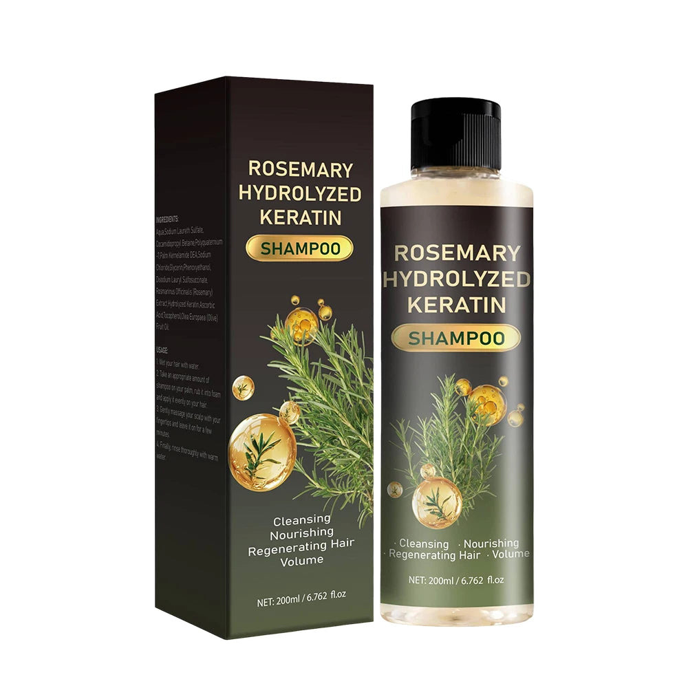 Rosemary Hydralyzed Keratn Shampoo Hair Growth for Women and Men,Natural Thickening & Strengthening Shampoo,Hair Care,200ml
