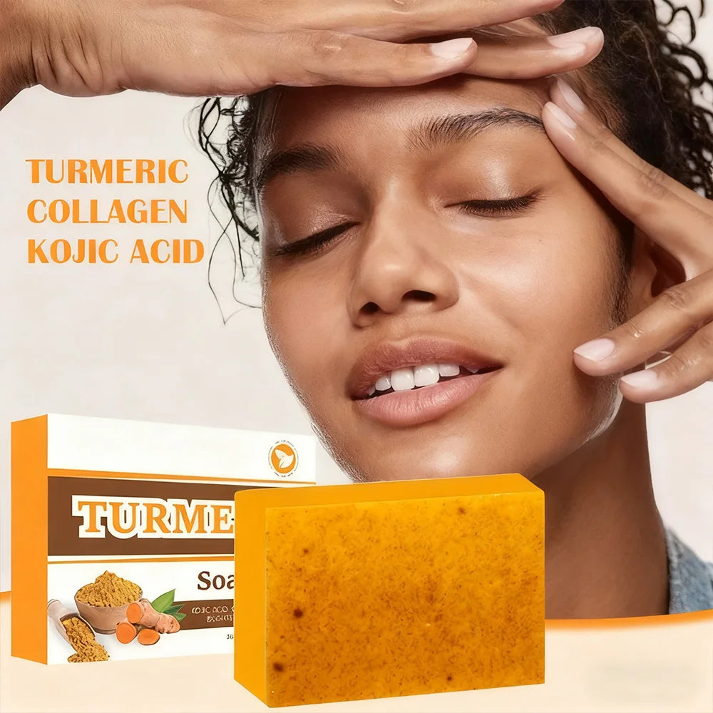 Turmeric Acne Removing And Whitening Essential Oil Soap With Collagen Protein And Citric Acid Lemon Handmade Scrubbing Soap Halalzen