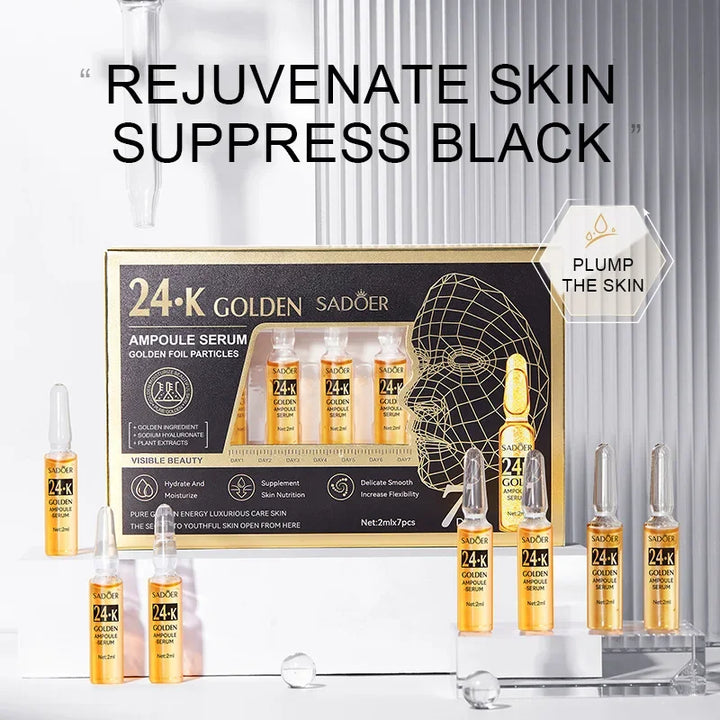 24K Gold Anti-Aging Face Serum Dark Spots Removal Hyaluronic Acid Pore Minimizer Whitening Wrinkle Remove Essence Skin Care