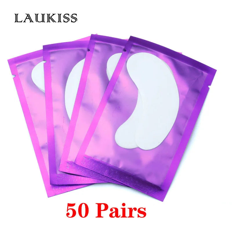 25/50/100Pairs Eye Patches Under Eyelash Pads for Building Paper Patches Lint Free Stickers for False Eyelashes LAUKISS