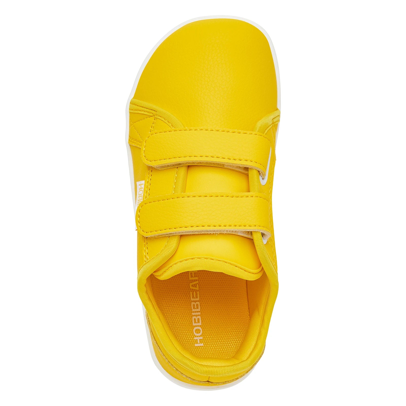 HOBIBEAR Minimalist Kids Barefoot Sneakers | Hook Loop | Wide Toe Shoes | Artificial Leather Sneakers