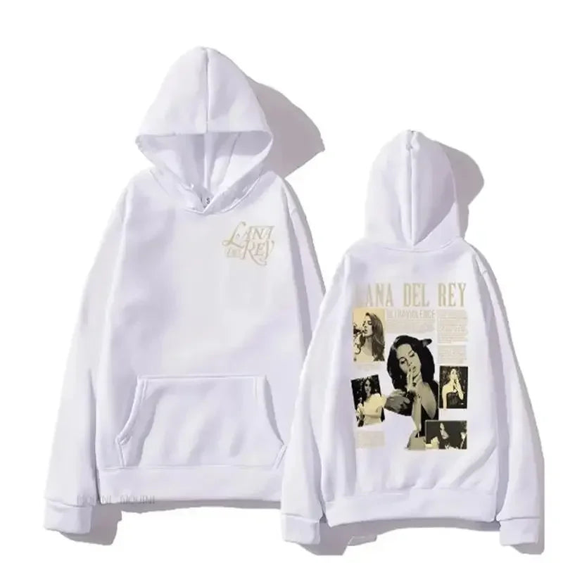 Casual Lana Del Rey Singer Hoodies for Men and Women Harajuku Fashion Long Sleeves Sweatshirts Moleton Graphic Prints Streetwear