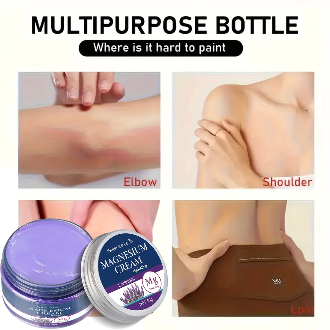 Lavender Magnesium Body Cream | Post-Bath Replenishment | Soothing Hydration & Skin Comfort