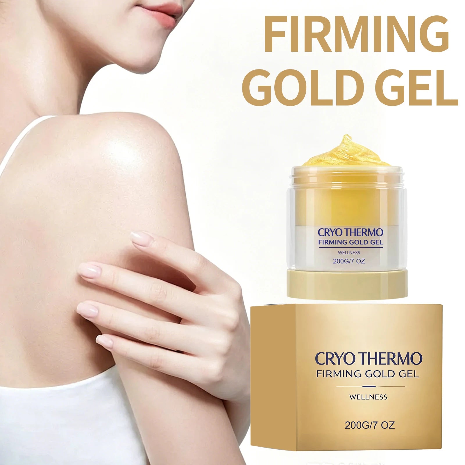 Firming Gold Gel Accelerate Fat Metabolism Reduce Sagging Improve Skin Elasticity Deep Nourishing Moisturizing Body Massage Gel