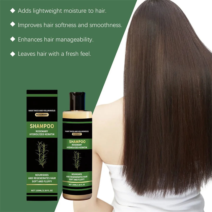 Rosemary Shampoo for Women & Men-Natural Thickening & Strengthening Shampoo with Hydrolyzed Keratin for Thinning Hair Anti Loss