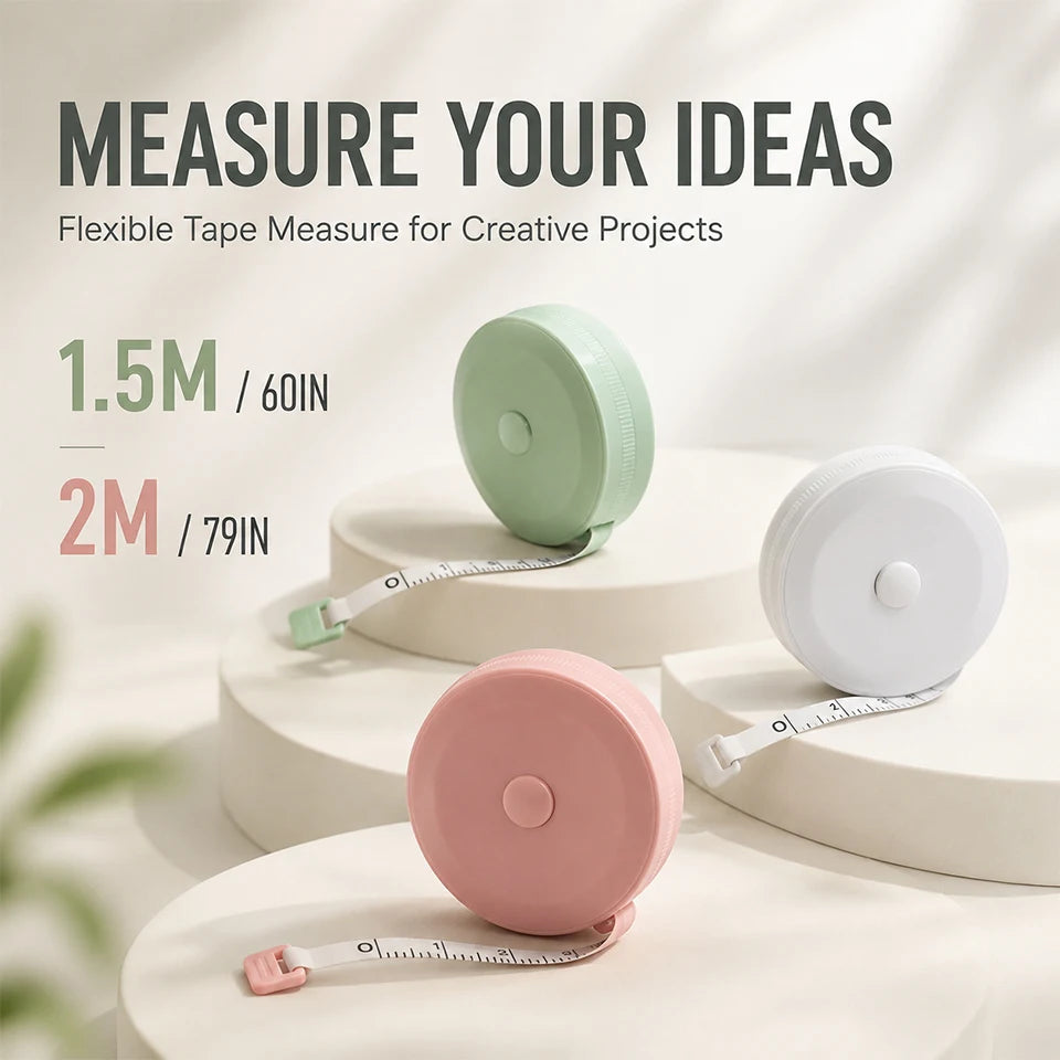 1.5/2M Soft Tape Measure Double Scale Body Sewing Flexible Measurement Ruler For Body Measuring Tools Tailor Craft 60/79Inch